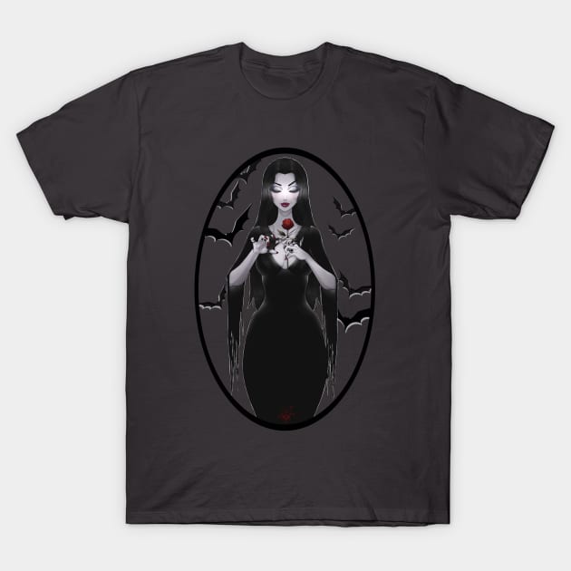 Morticia Addams T-Shirt by Monstrous1